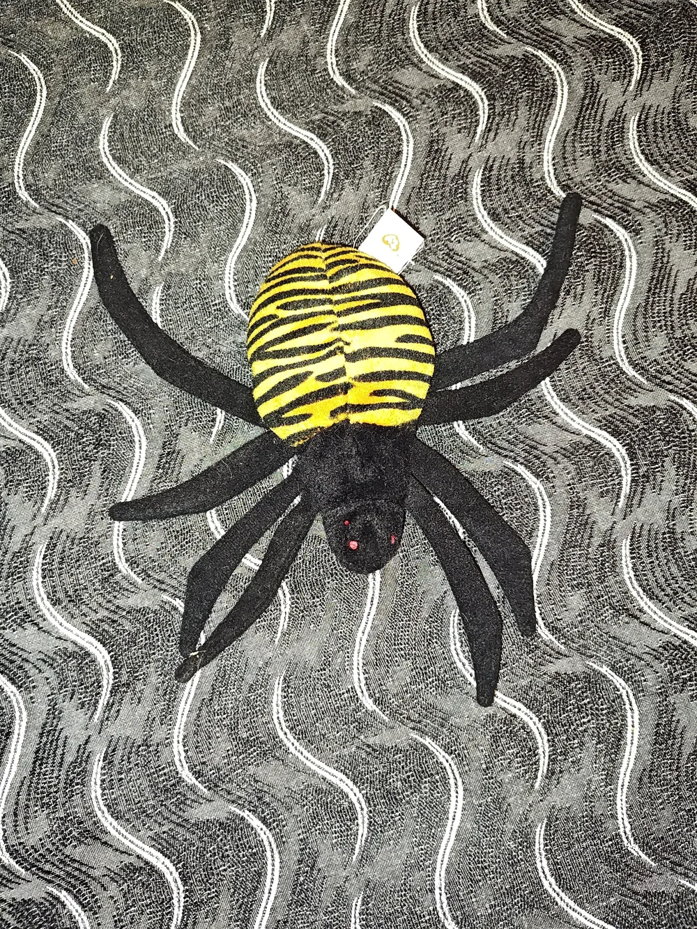 Ty Yellow and Black Striped Spider Plush